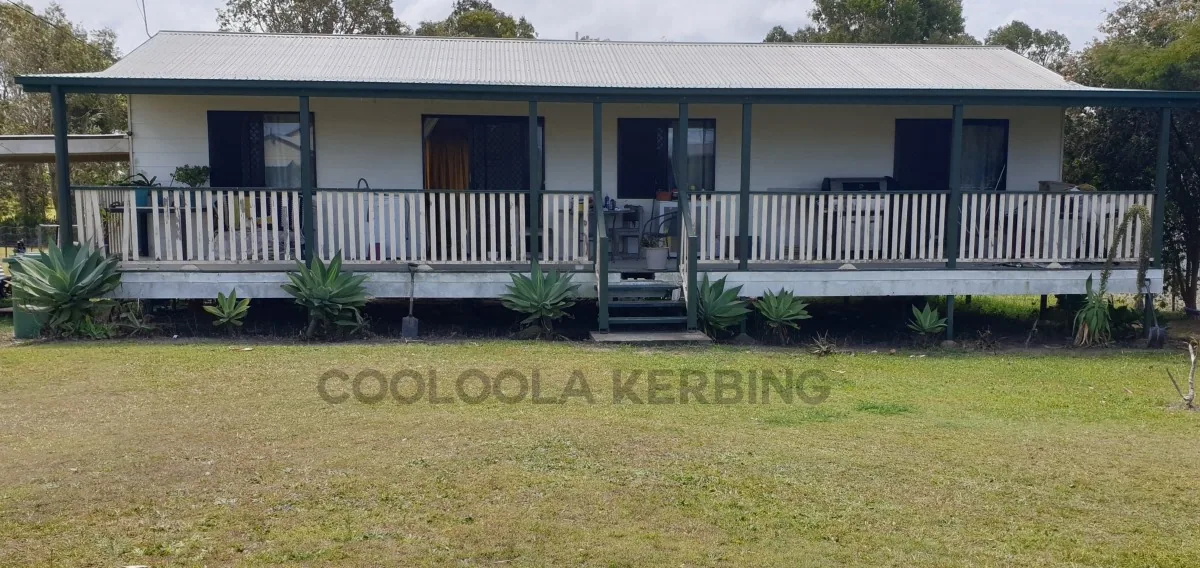 Original Cooloola Kerbing Facebook project photograph showing concrete edging or resurfacing