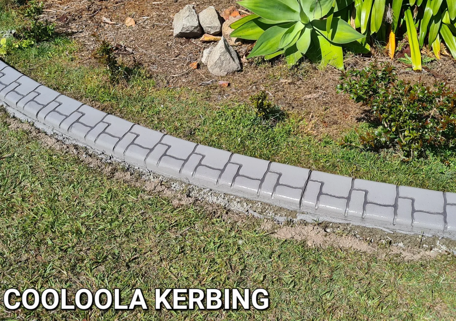 Original Cooloola Kerbing Facebook project photograph showing concrete edging or resurfacing