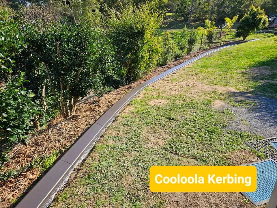 Original Cooloola Kerbing Facebook project photograph showing concrete edging or resurfacing
