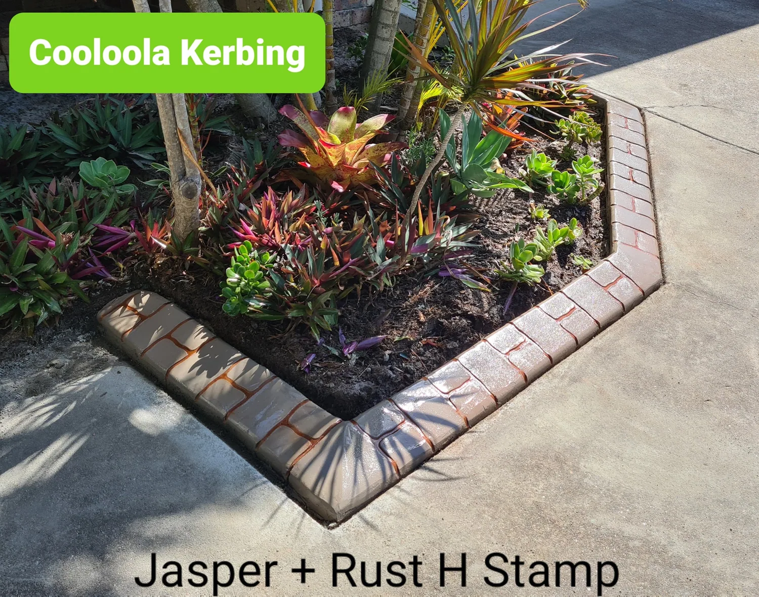 Original Cooloola Kerbing Facebook project photograph showing concrete edging or resurfacing