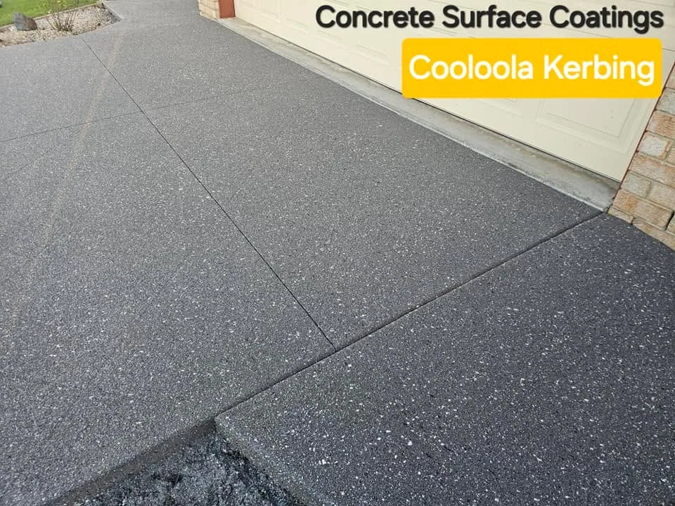 Original Cooloola Kerbing Facebook project photograph showing concrete edging or resurfacing