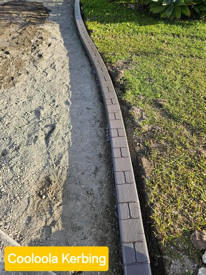 Original Cooloola Kerbing Facebook project photograph showing concrete edging or resurfacing