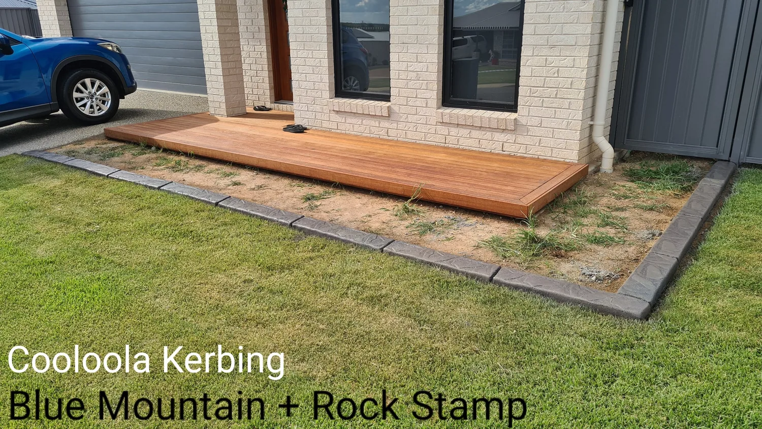 Original Cooloola Kerbing Facebook project photograph showing concrete edging or resurfacing