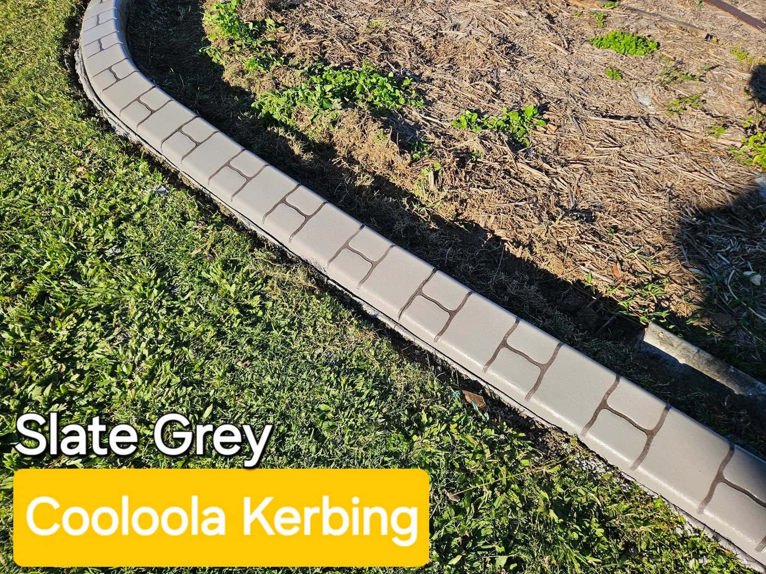 Original Cooloola Kerbing Facebook project photograph showing concrete edging or resurfacing