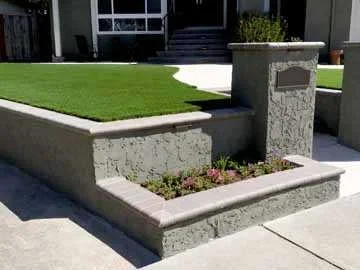 Reinforced blockwork or poured concrete example